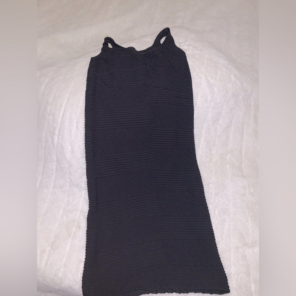 Form fitting black dress